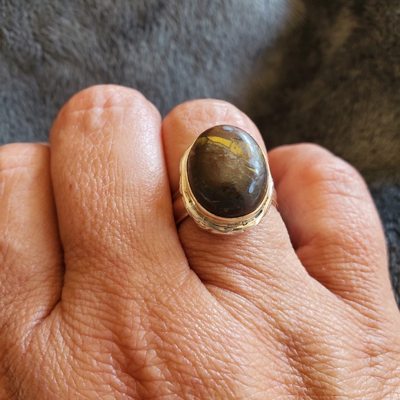 Jolica, sz 7, 925 ring with brown stone - Picture 4 of 6